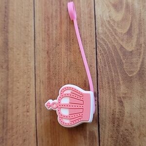 Pink Crown Straw Topper Silicone 10mm / 0.4 in Cap Accessory